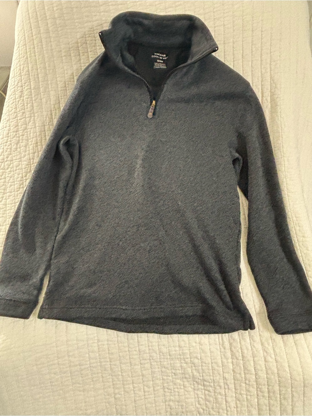Haggar Men’s Zip-Up Sweater in Dark Charcoal